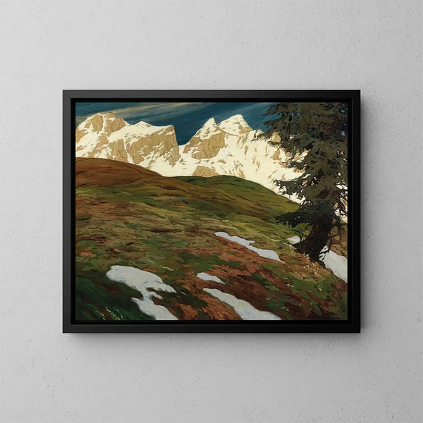Primavera tra le montagne - Hugo Hodiener — quadro incorniciato alla parete