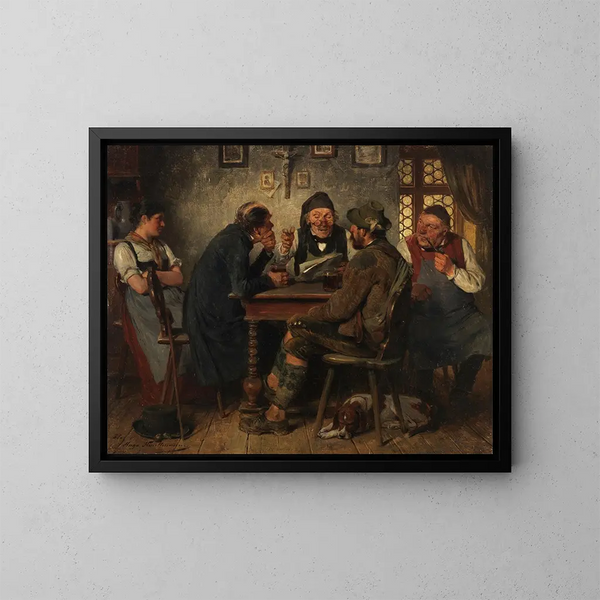 Il Lettore - Hugo Kauffmann — quadro incorniciato alla parete