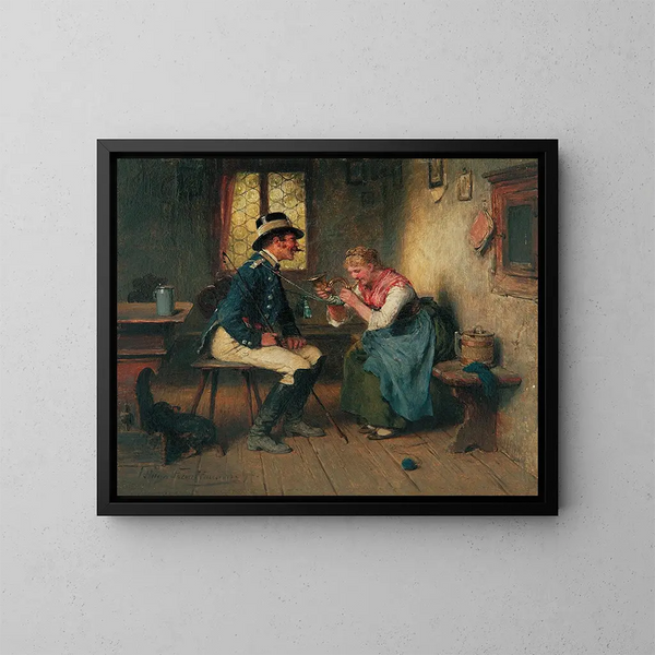 Modello con spruzzo - Hugo Kauffmann — quadro incorniciato alla parete