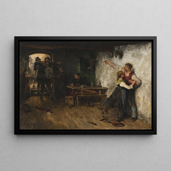 Bagarre - Hugo Kauffmann — quadro incorniciato alla parete