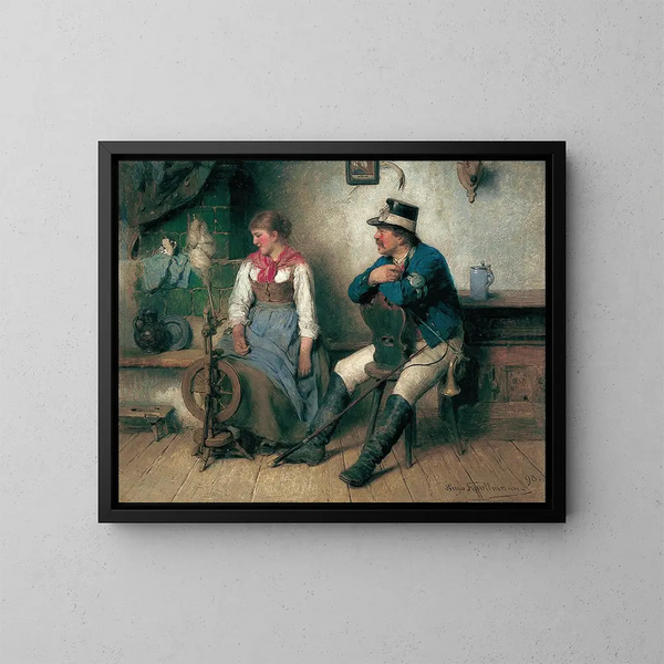 Approche prudente - Hugo Kauffmann — quadro incorniciato alla parete
