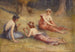 Le Tre Grazie in un prato - Hugo Löffler — vista dell’opera