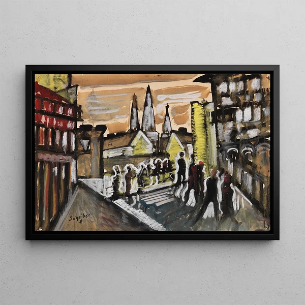 Scène de grande ville - Hugo Scheiber — quadro incorniciato alla parete