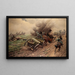 Artillerie di campagna sotto attacco - Hugo Ungewitter — quadro incorniciato alla parete