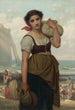 Laveuse à Étretat - Hugues Merle — vista dell’opera