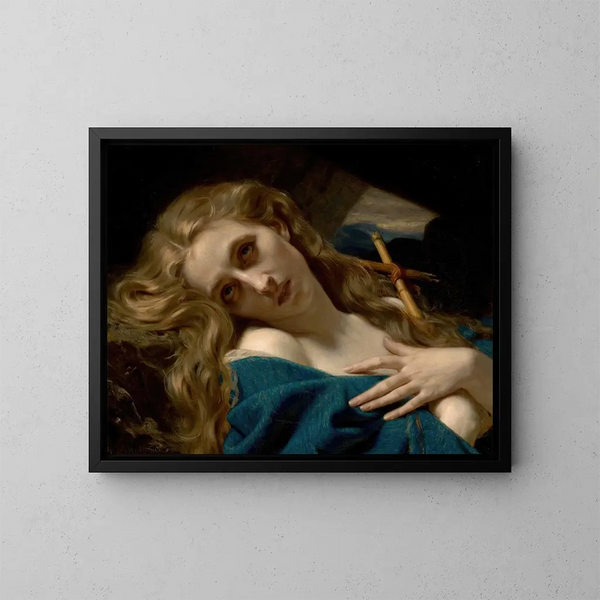 Marie Madeleine dans la grotta - Hugues Merle — quadro incorniciato alla parete