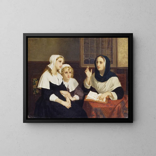 Lire la Bible - Hugues Merle — quadro incorniciato alla parete