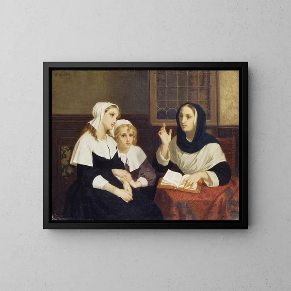 Lire la Bible - Hugues Merle — quadro incorniciato alla parete