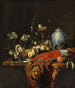 Una natura morta monumentale con frutta e vari oggetti - Huybert van Westhoven — vista dell’opera