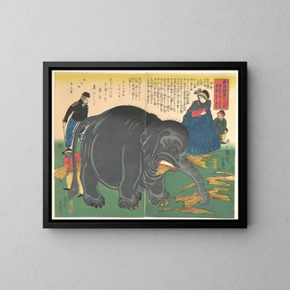 Ichirysai Yoshitoyo - Newly Imported Great Elephant Shinto hakurai no daiz.webp