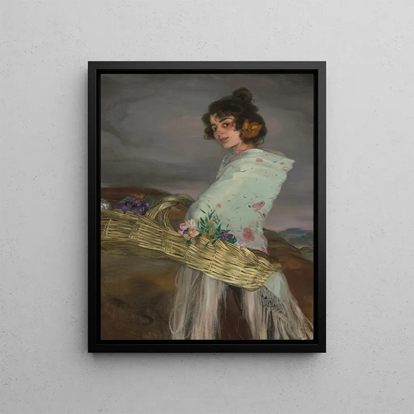 Fiorista gitano - Ignacio Zuloaga — quadro incorniciato alla parete