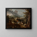 Paesaggio con il castello di Stattenberg - Ignaz Flurer — quadro incorniciato alla parete