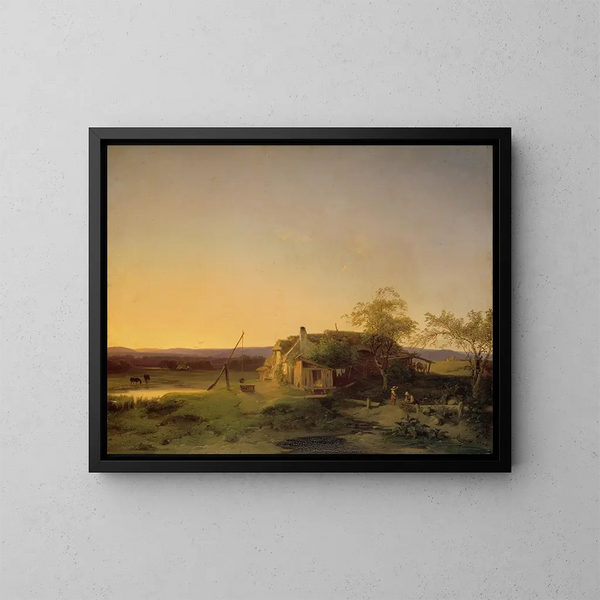 Paesaggio serale - Ignaz Raffalt — quadro incorniciato alla parete