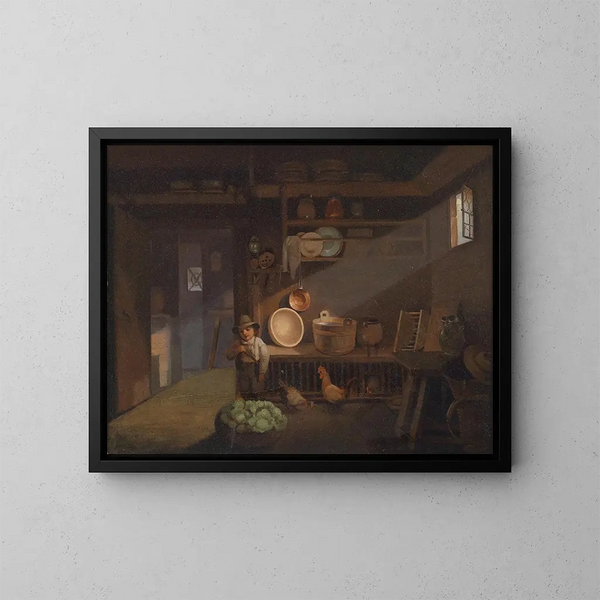 Ragazzo di fattoria nella riserva - Ignaz Raffalt — quadro incorniciato alla parete