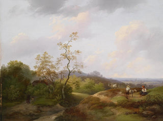 Vaste paysage avec des bergers - Ignaz Raffalt — vista dell’opera