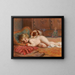 Bambino con un cane e una bambola - Imre Gergely — quadro incorniciato alla parete
