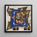 iniziale decorato L con fiori da un libro di canto - Anonimo — quadro incorniciato alla parete