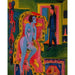 Riproduzione del dipinto interno con donna nuda e uomo - Ernst Ludwig Kirchner