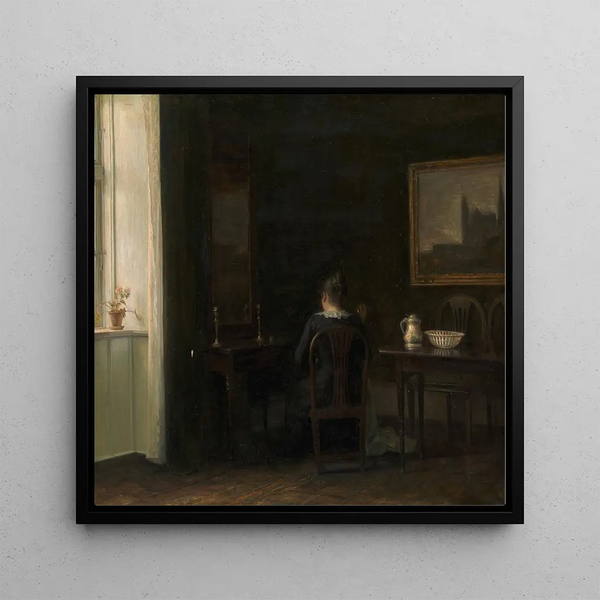 Intérieur avec la femme de l'artiste Émilie Heise - Carl Holse