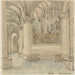 Interno di Notre-Dame a Parigi - Wilhelm Cornelis Bauer — ambientato in un interno