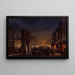 Boulevard e Porte Saint-Denis Olio su Cartoncino Intelato - Ippolito Caffi — quadro incorniciato alla parete