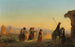 Roma, la Via Appia all'alba - Ippolito Caffi — vista dell’opera