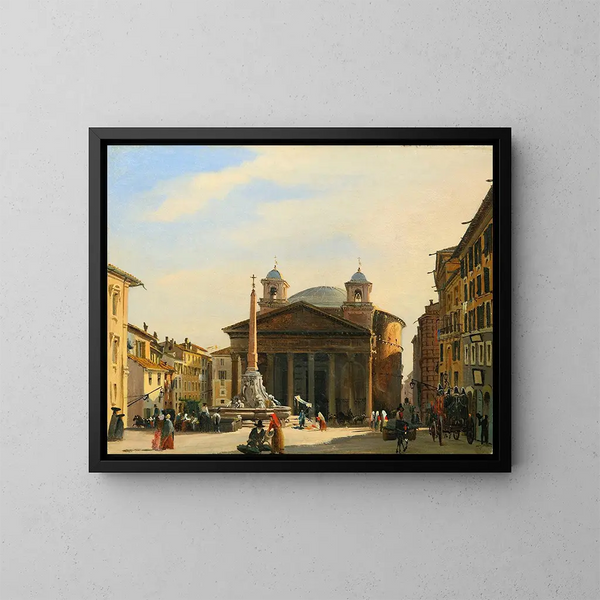 Le Panthéon de Rome - Ippolito Caffi — quadro incorniciato alla parete