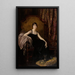 Portrait d'une dame elegante e del suo cane - Isaac Cohen — quadro incorniciato alla parete