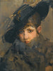 Una donna con un cappello e un colletto in pelliccia - Isaac Israëls — vista dell’opera