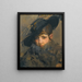 Una donna con un cappello e un colletto in pelliccia - Isaac Israëls — quadro incorniciato alla parete
