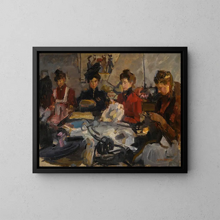 L'atelier des modistes - Isaac Israëls — quadro incorniciato alla parete