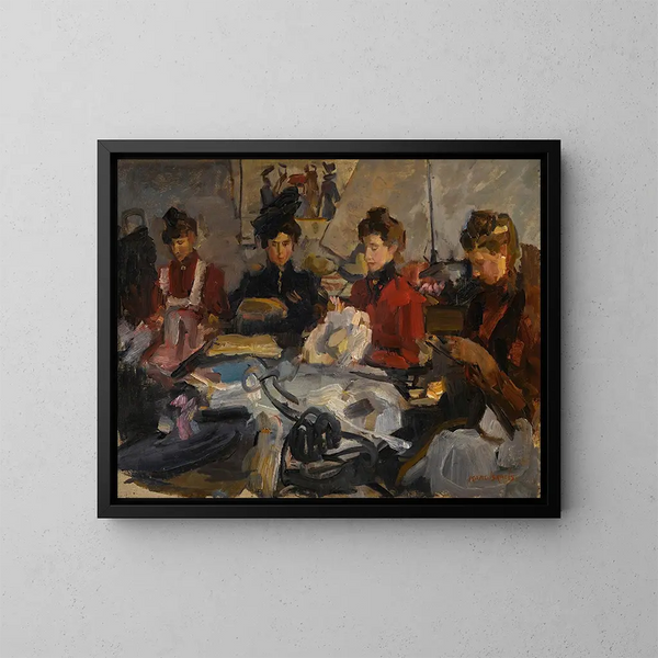 L'atelier des modistes - Isaac Israëls — quadro incorniciato alla parete