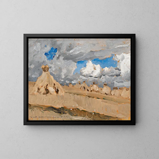 Isaac Levitan - Haystacks In A Russian Landscape.webp