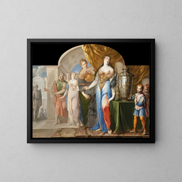 Sophonisbe che beve veleno - Isaac Moillon — quadro incorniciato alla parete