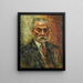 Ritratto di uomo - Isaac Ryback — quadro incorniciato alla parete