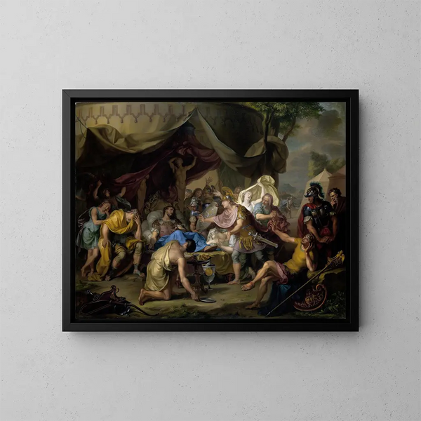 La morte di Epaminonda - Isaac Walraven — quadro incorniciato alla parete