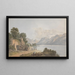 paesaggistico montano con lago, porta e figure - Isaac Weld — quadro incorniciato alla parete