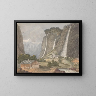 Cascate di Staubbach, Lauterbrunnen, Svizzera - Isaac Weld — quadro incorniciato alla parete