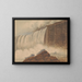 Vista delle cascate del Niagara con due figure su una roccia in primo piano a destra - Isaac Weld — quadro incorniciato alla parete