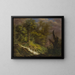 paesaggio boschivo con cascata - Isaak Fürstenberger — quadro incorniciato alla parete