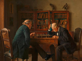Isidor Kaufmann - The Chess Players.webp