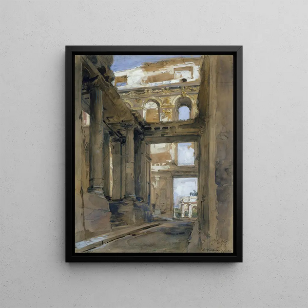Rovine del palazzo delle Tuileries - Isidore Pils — quadro incorniciato alla parete