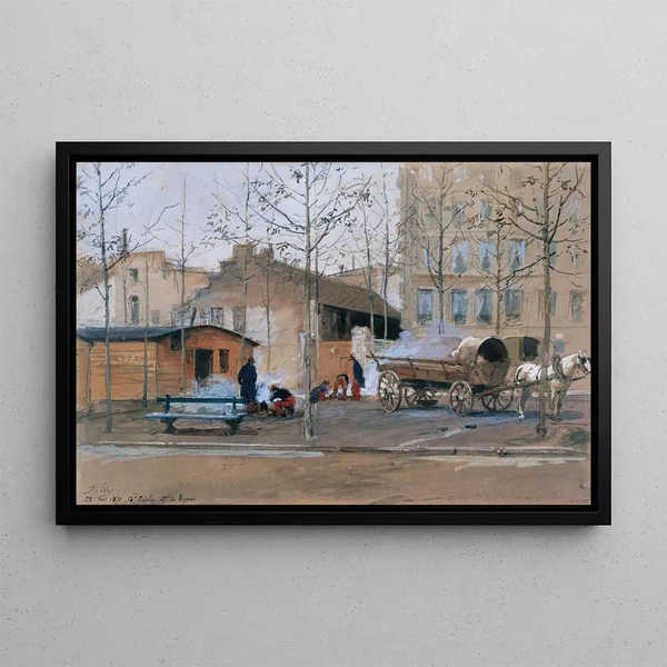 Soldats del 37° di linea, boulevard de Clichy - Isidore Pils — quadro incorniciato alla parete