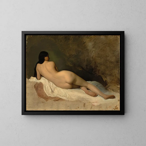 Studio di un nudo sdraiato - Isidore Pils — quadro incorniciato alla parete