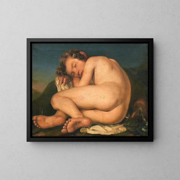 Cupidon endormi - Scuola italiana — quadro incorniciato alla parete