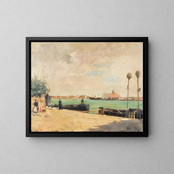 Le Zattere a Venezia - Italico Brass — quadro incorniciato alla parete