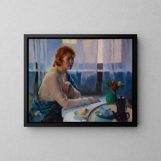 Riflessione del pomeriggio - Ivan Gregorovitch Olinsky — quadro incorniciato alla parete