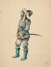 L'attore Kasim Konstanty Mukhutdinovich Mukhutdinow 1896-1964 in costume per il ruolo di Tuhajbey - Ivan Ivanec — vista dell’opera