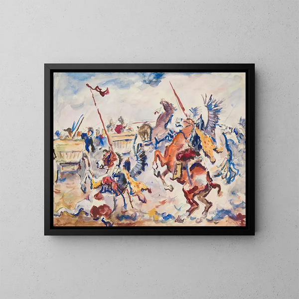 Hussards in battaglia - Ivan Ivanec — quadro incorniciato alla parete