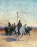 L'allevatore di bestiame Folco de Baroncelli-Javon 1869-1943 a cavallo con un gregge di bestiame - Ivan Petrovich Pranishnikoff — vista dell’opera